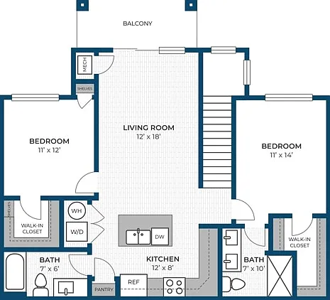 Floor Plan 2BR B | Seasons at Hoffman Estates | Apartments in Hoffman Estates, IL Floor Plan 2BR B | Seasons at Hoffman Estates | Apartments in Hoffman Estates, IL