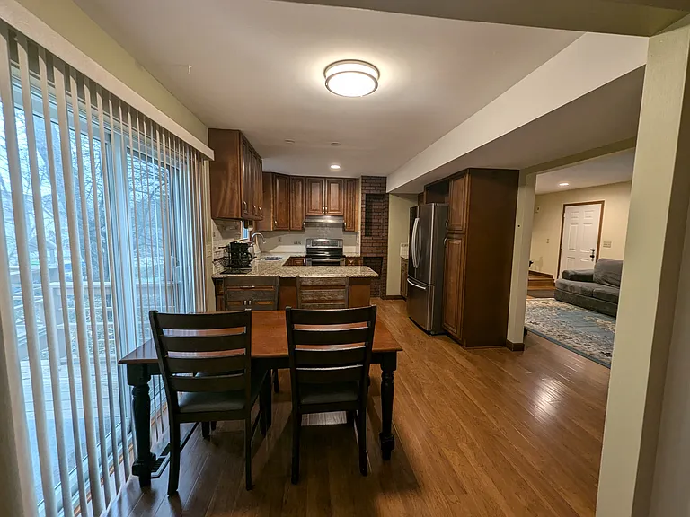 Dining room and kitchen