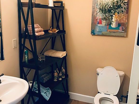 Enlarged hall bathroom