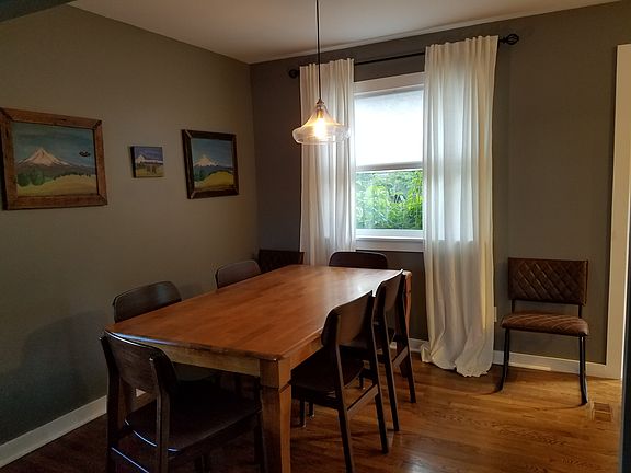dining room open to kitchen