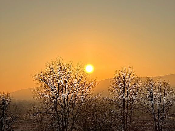 View toward east sunrise 