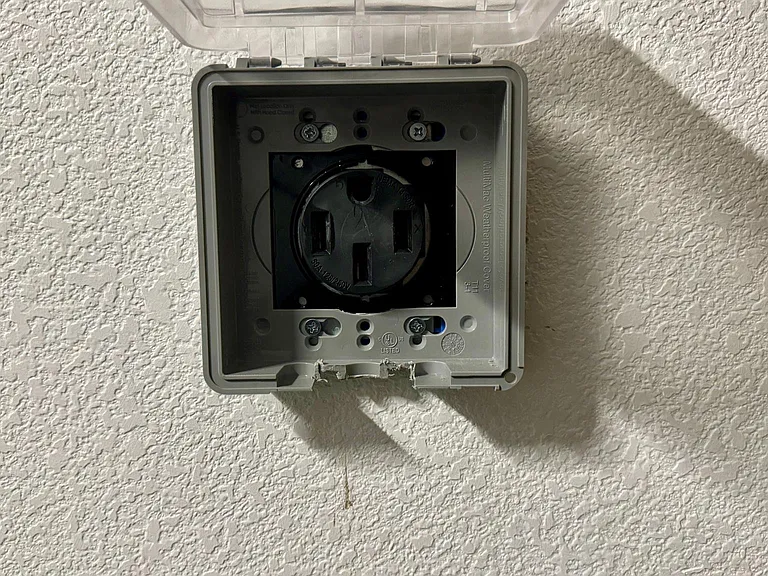 EV ready epoxy coated 2 car attached garage
