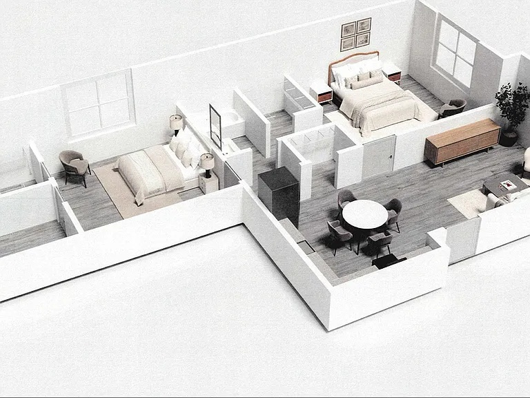 2-bedroom, 860 sq. ft. offering a spacious, well-designed layout with room to live, work, and relax comfortably.