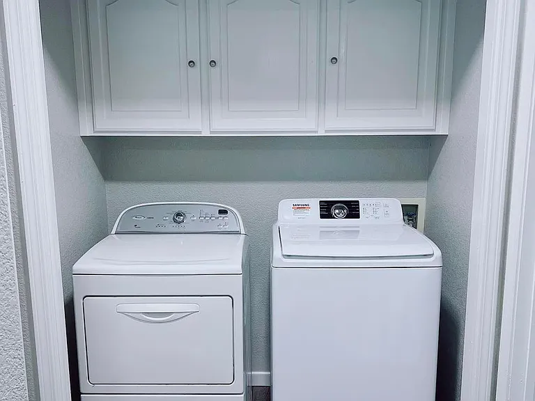 Washer and dryer.