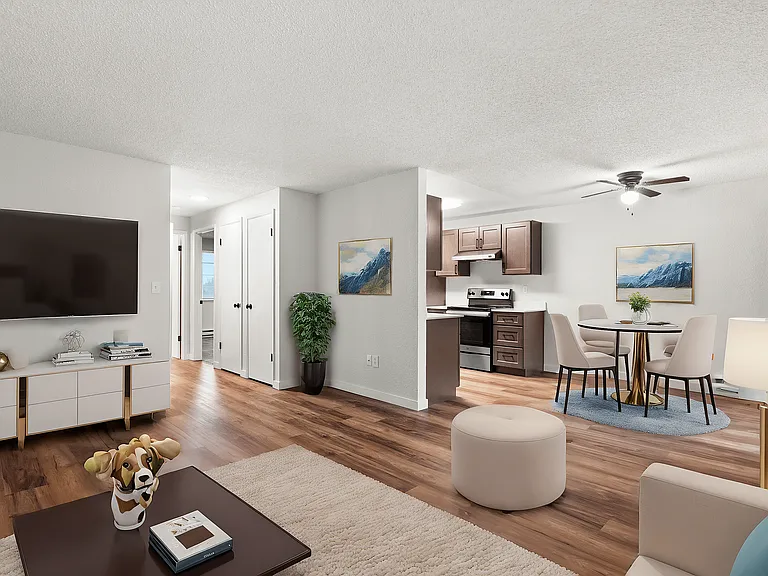 Experience the blend of style and comfort in this open-concept living space. Experience the blend of style and comfort in this open-concept living space.