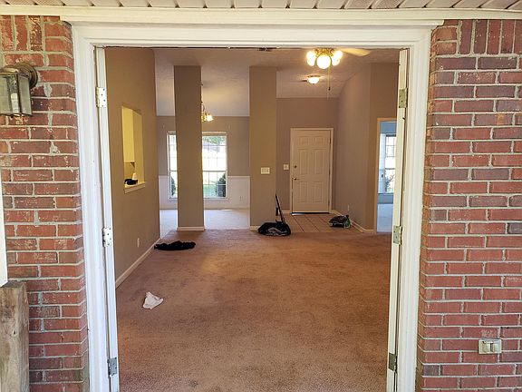 French doors into living room from patio