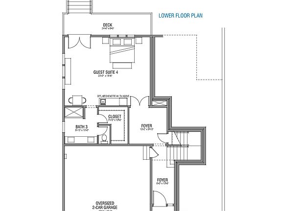 Floor Plan Lower Level - Plan 27X