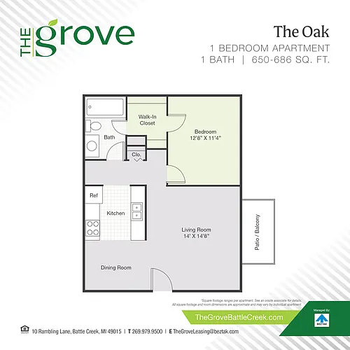 Floor plan The Oak - Renovated