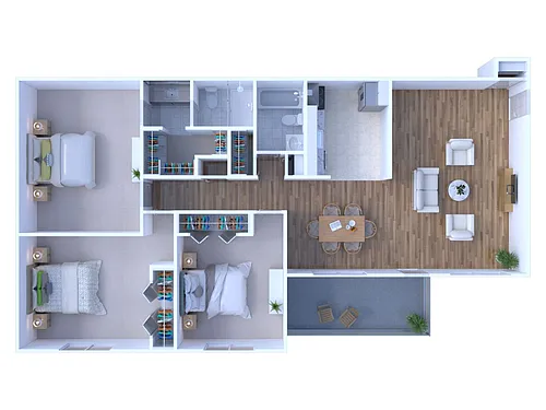 Floor plan 3 Bed 2 Bath