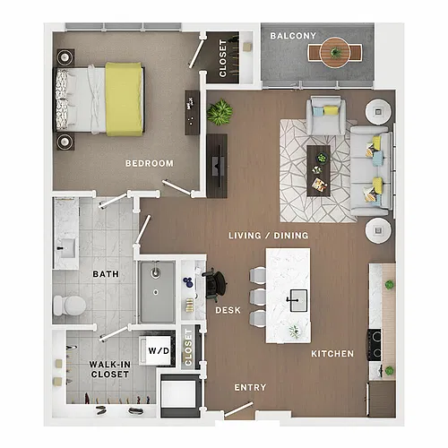 Floor plan 1BR/1BA - Findlay
