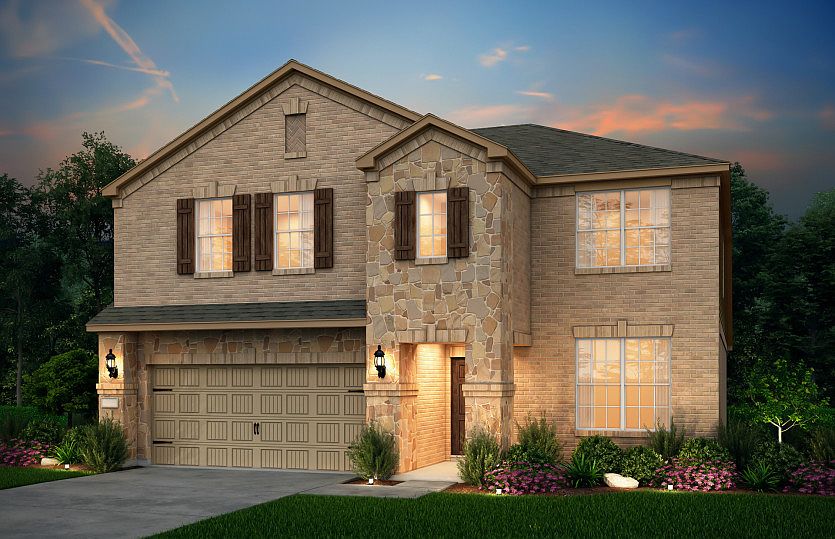 The Sweetwater, a two-story home with 2-car garage, shown with Home Exterior 34