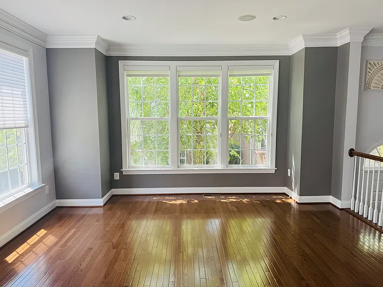 Living room with box a window for space