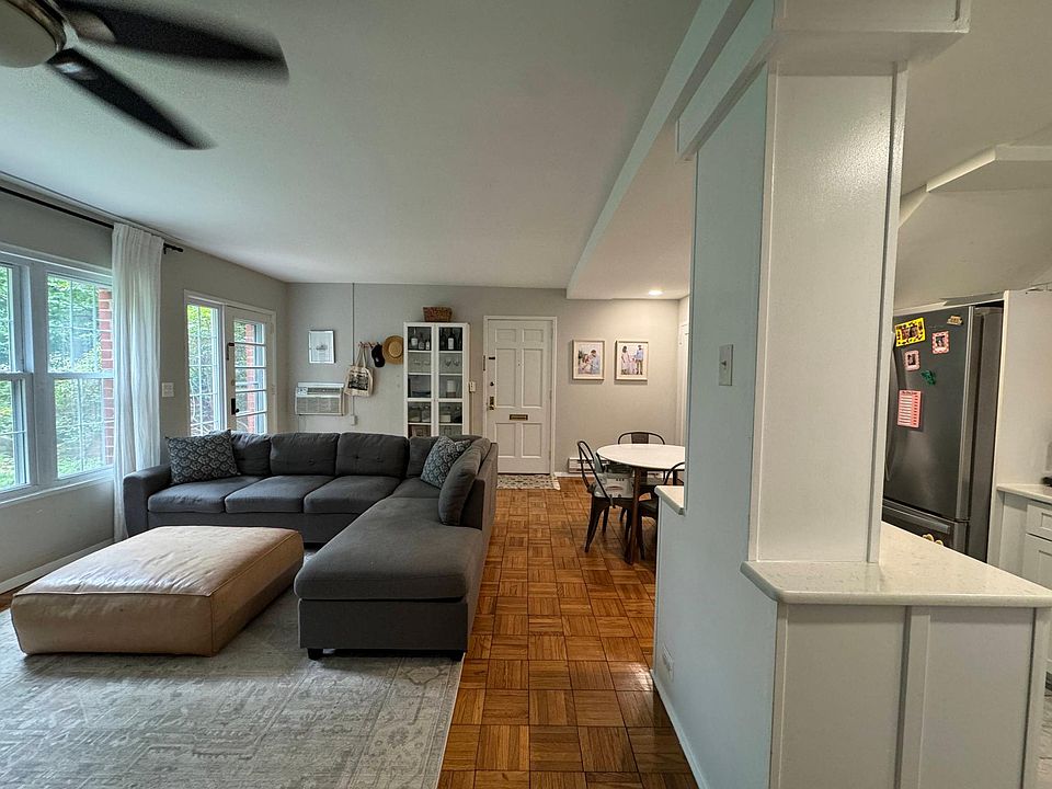 Hallway looking at kitchen and living room