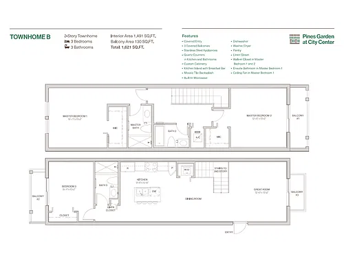 Floor plan Townhome B