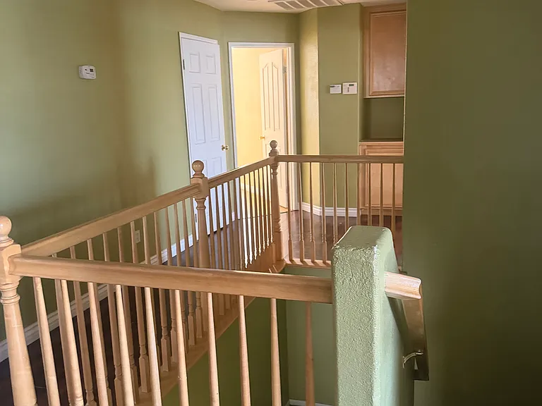 Second story with stair rails