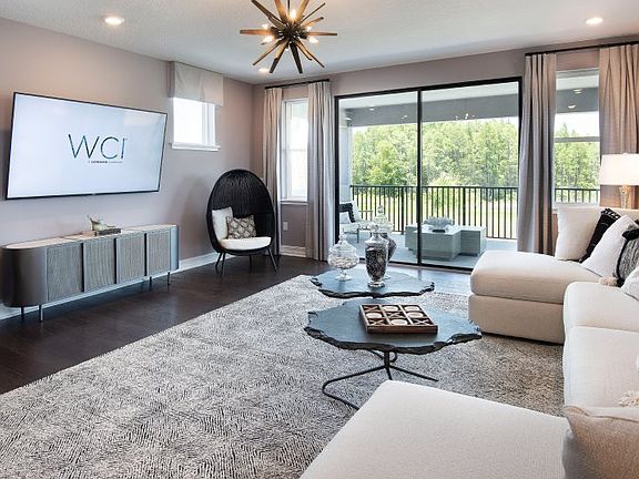 The central family room is the ideal space to relax after a nice meal in the nook or dining room