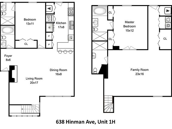 4th image of 638 Hinman Ave APT 1H