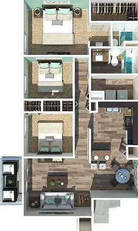 Three Bedroom Two Bathroom 1300 Square Foot Garden Three Bedroom Two Bathroom 1300 Square Foot Garden