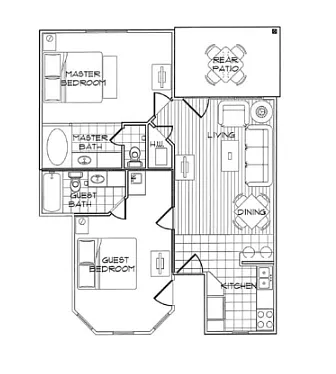Floor plan Lodge B