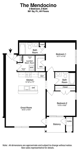 Floor plan Mendocino