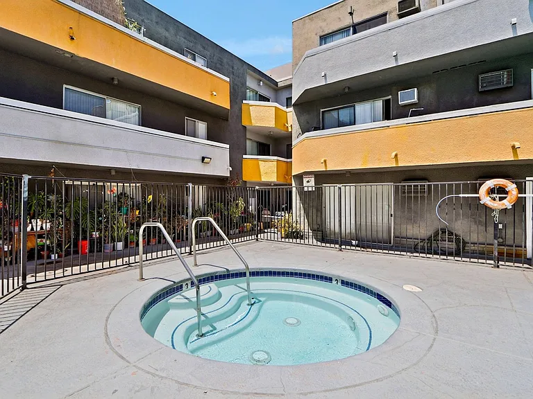 Hot tub providing relaxation at your fingertips.