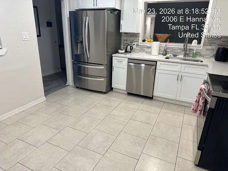 Fully equipped kitchen with full-size refrigerator and all appliances included