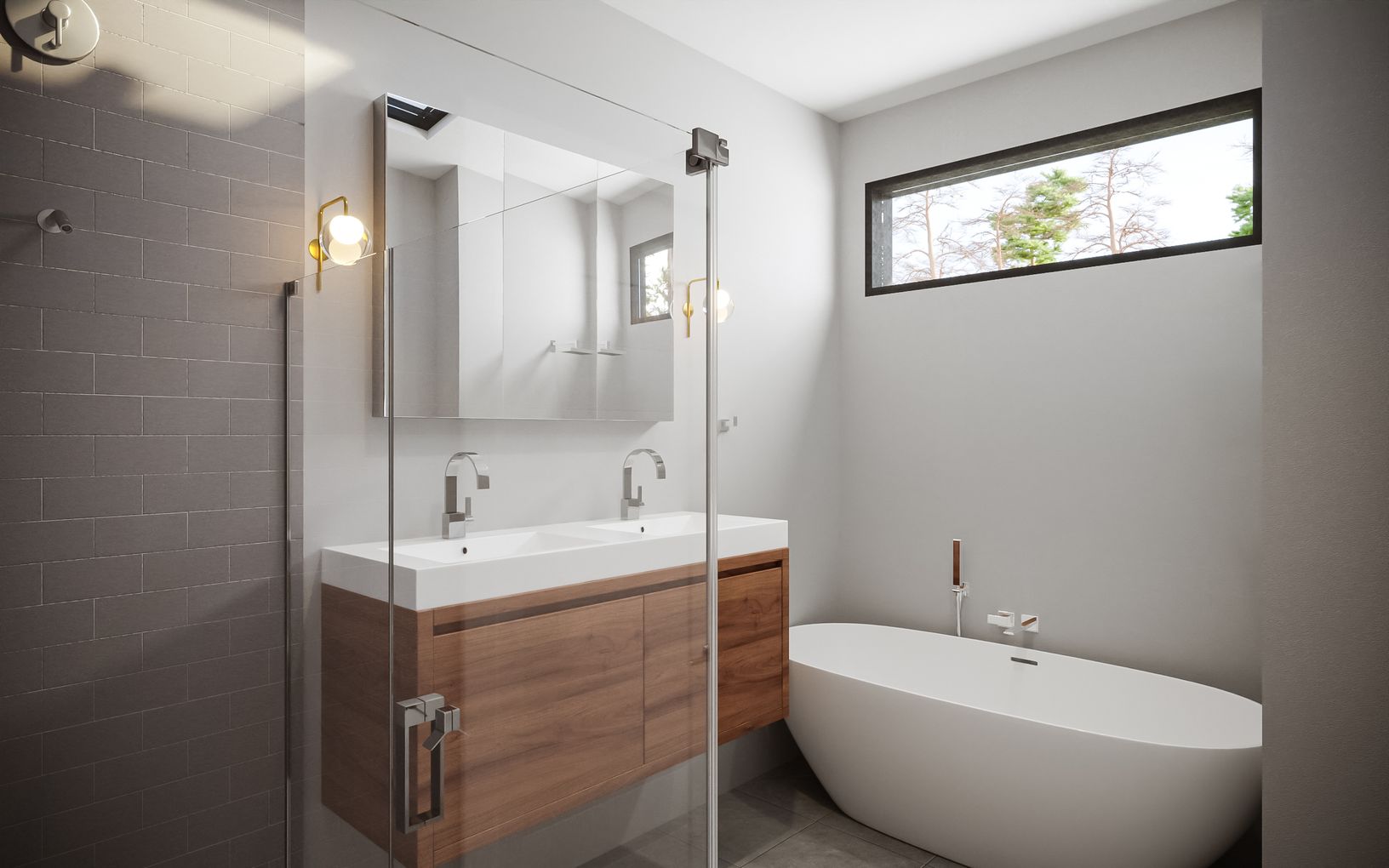  Master Bathroom-3D Rendering