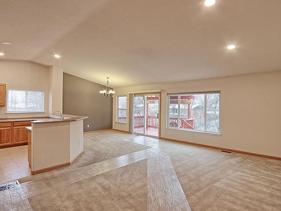 View of the great room as enter the home.