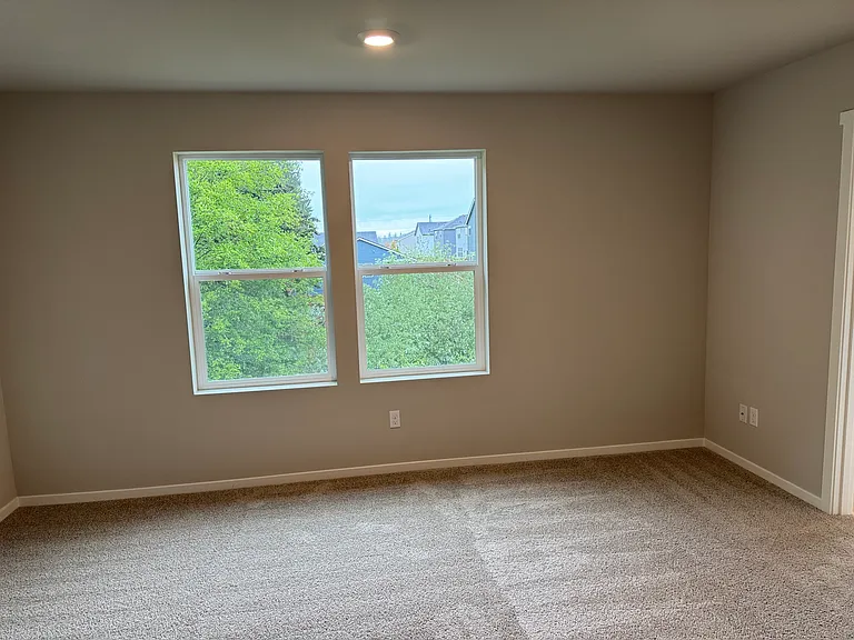 Master bedroom. Master faces the back yard/green belt area.