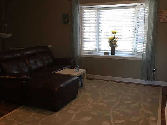 Living room with bay window