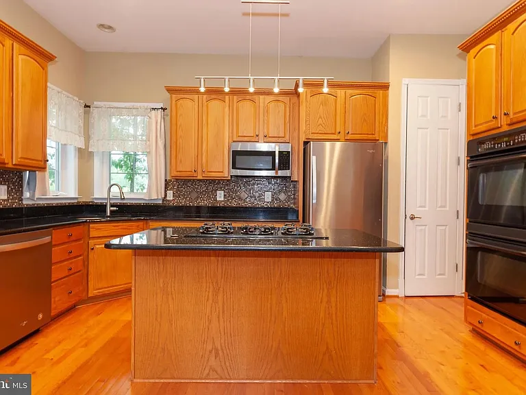 Kitchen with stainless steel appliances