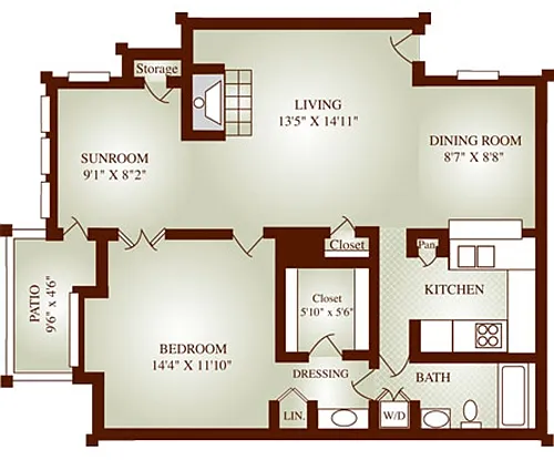 Floor plan A4 Balcony/Sunroom