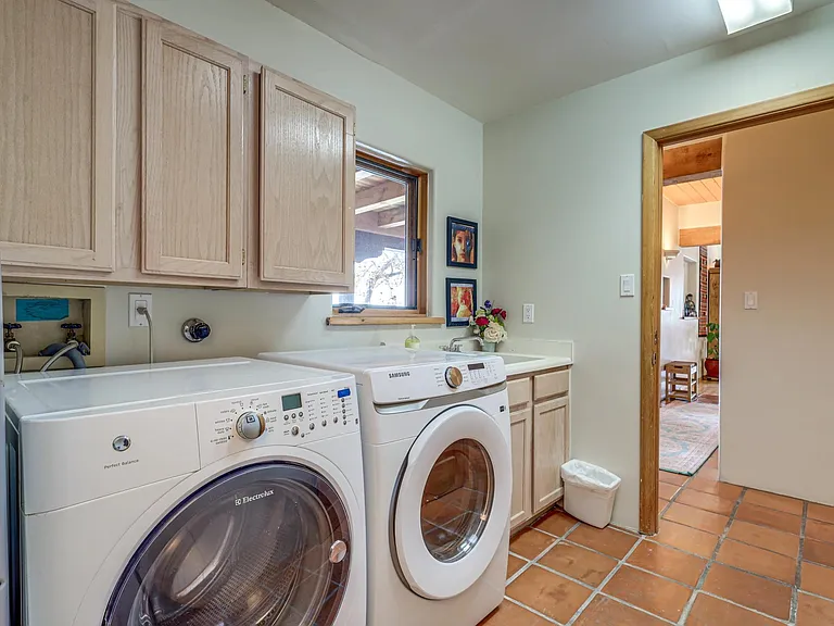 Laundry room with new dryer