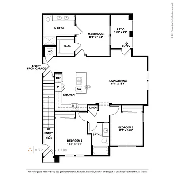 Floor plan THREE.L W/ 2 Car Attached Garage
