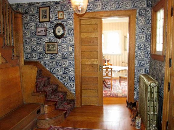 Pocket door to dining room