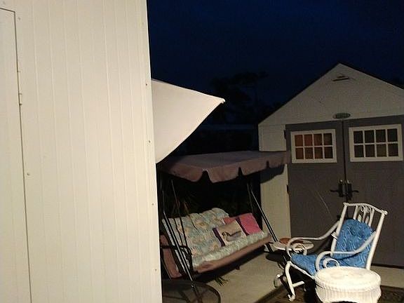 Patio at night