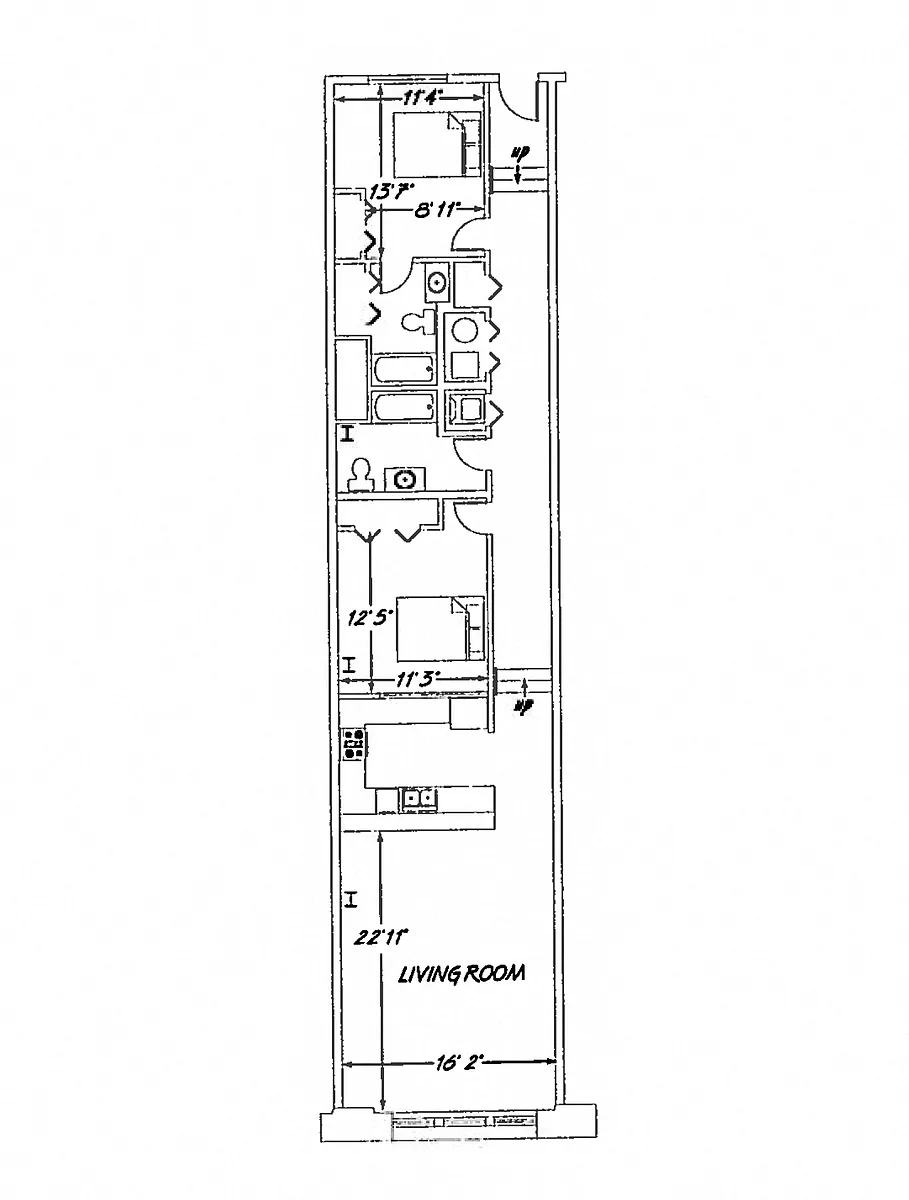 Floor plan 2 Bedroom FP B12