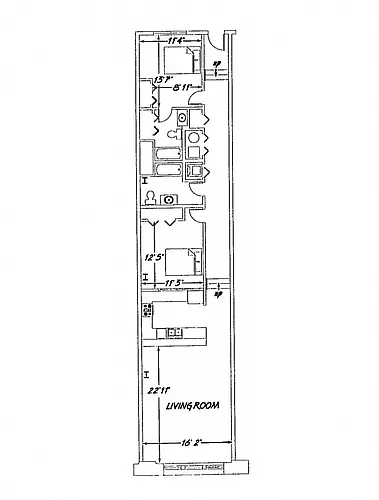 Floor plan 2 Bedroom FP B12
