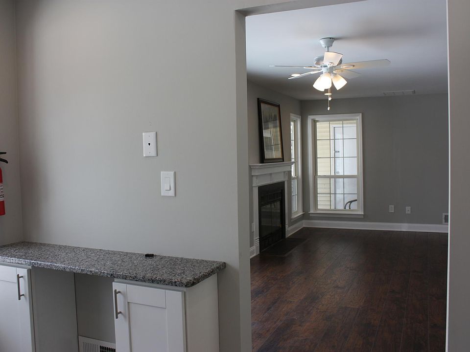 Kitchen leading into Family room 