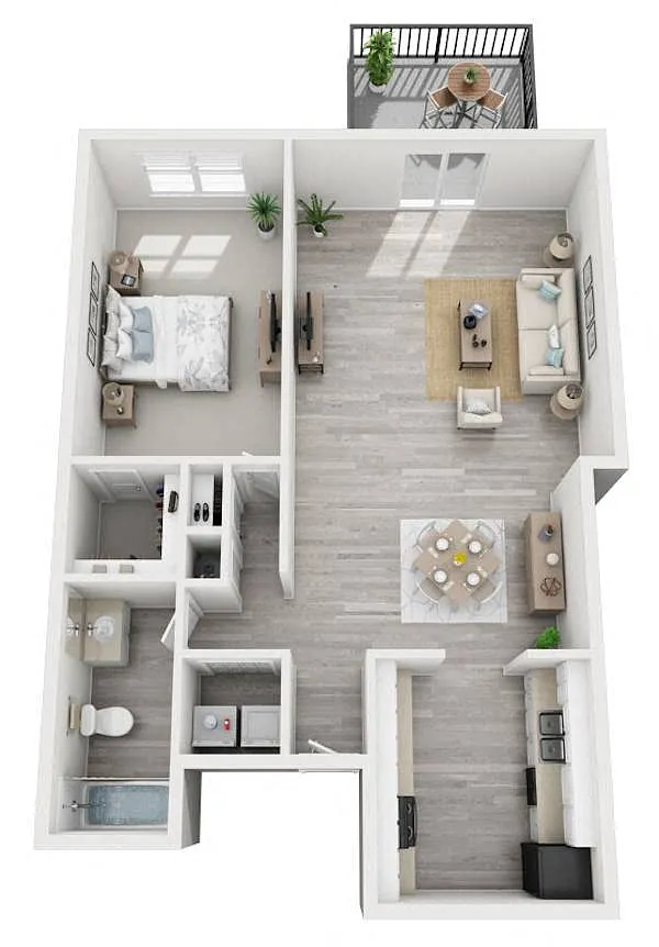 Floor plan 1 Bedroom 1 Bath