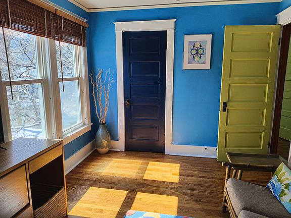 Living Room, view of tree canopy and garden