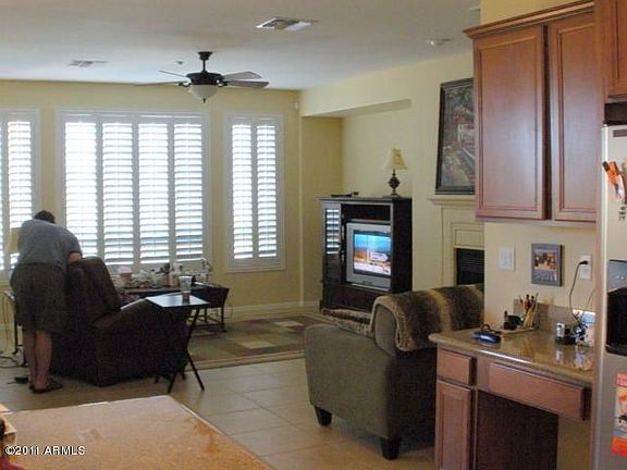 View of family room from kitchen