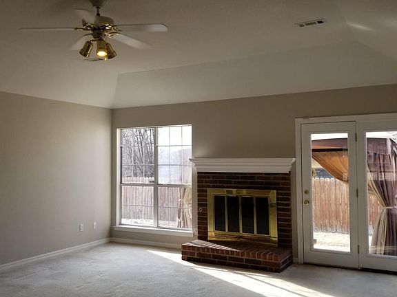 great room with fireplace