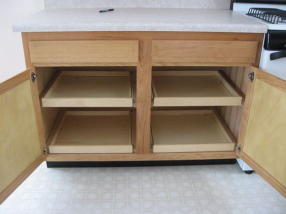 Pull out shelves