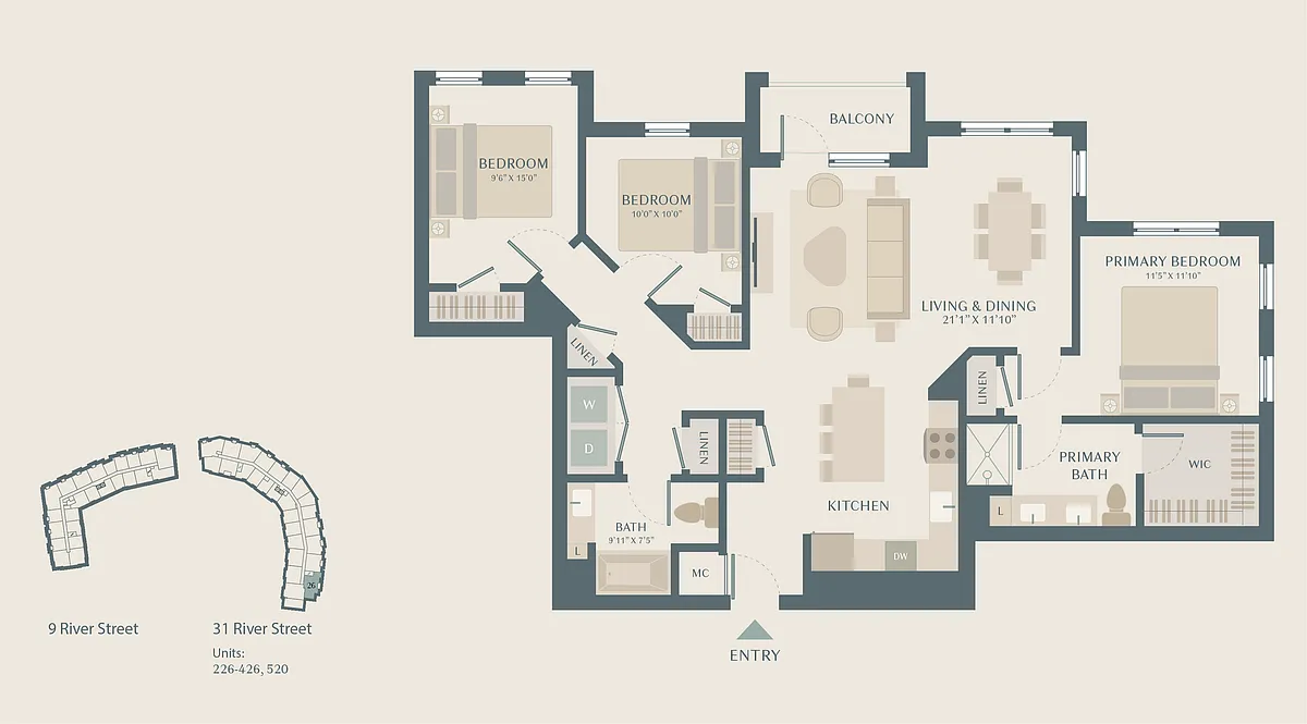 Floor plan Stanza