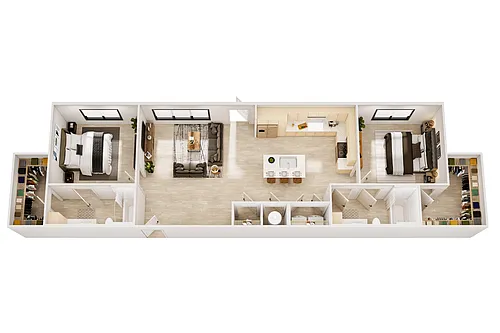 Floor plan 2 BR-F