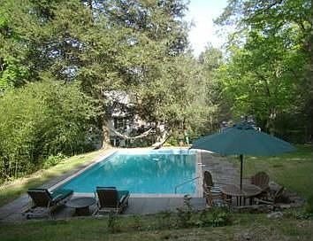 secluded pool & patio