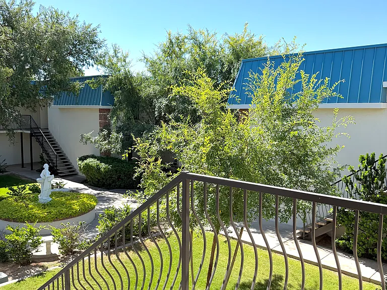 View of courtyard from your unit