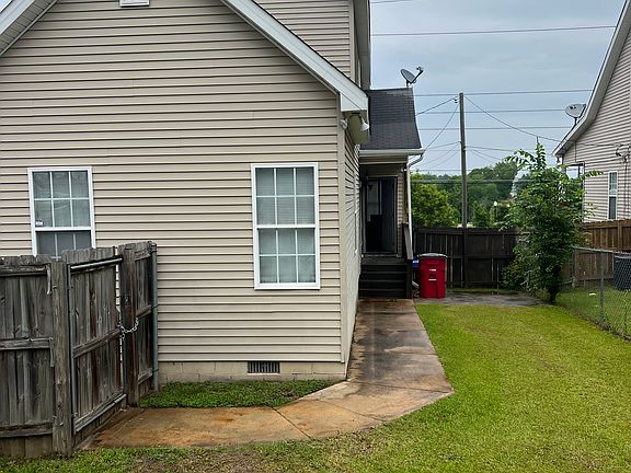 Fenced in backyard.