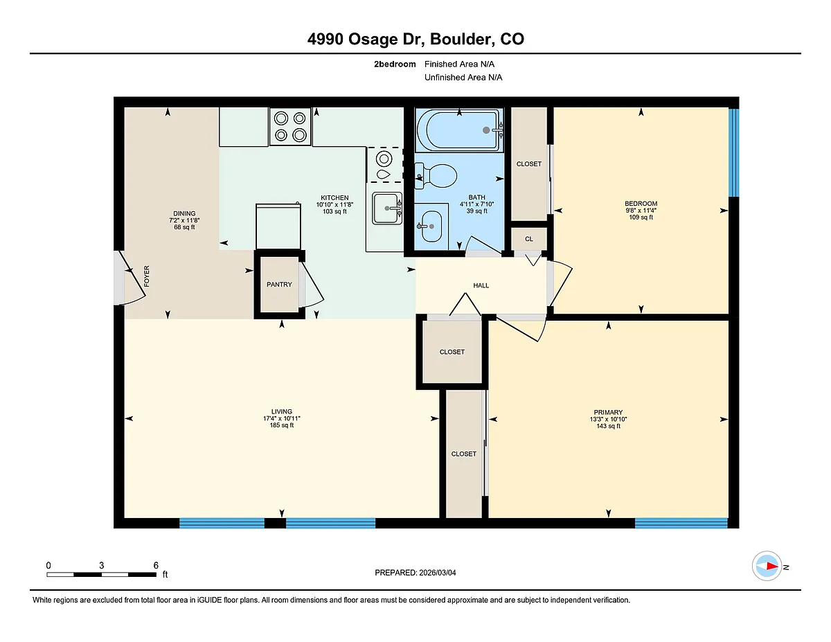 Floor plan Two Bedroom Apartment